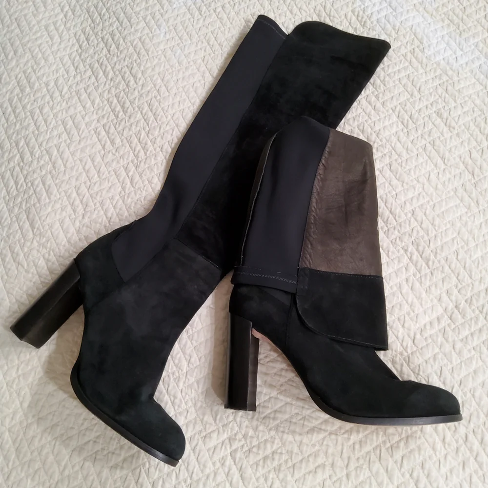 Animale Black Suede Over the Knee Boots